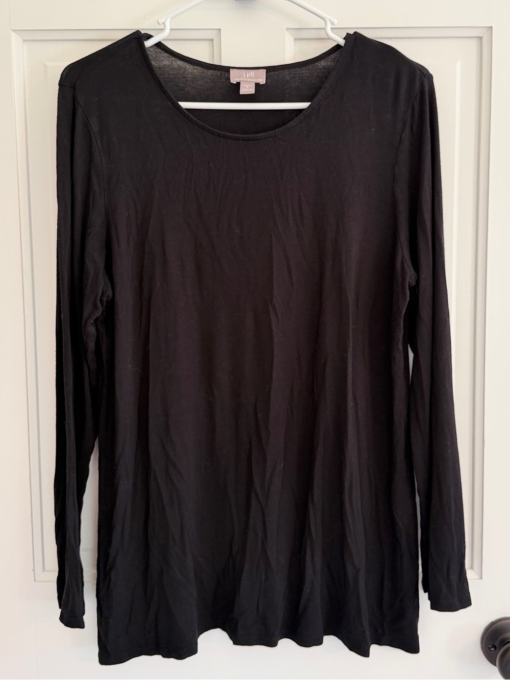 J.‎ Jill Wearever Collection Black Long Sleeve Stretch Top Medium